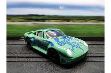AFX Tomy Turbo #63 Porsche 959 HO Slot Car (See Video in Description)