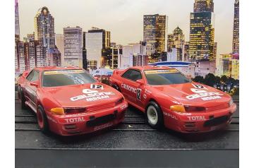 Tomy Turbo #12 Calsonic Skyline GT-R HO Slot Car. (CHOICE LOT RED or WHITE WHEELS) (VIDEOS)