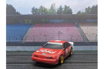 AFX Tomy #6 Ford Thunderbird Racing Turbo HO Slot Car.