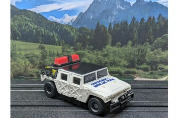 Tyco Mattel Emergency Rescue Team Hummer 440 HO Slot Car.