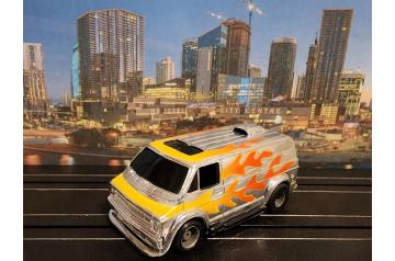 Tyco Chrome with Flames Supervan 440x2 HO Slot Car