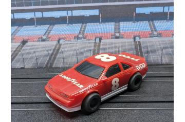 Tyco Red #8 Goodyear T-Bird 440x2 HO Slot Stock Car
