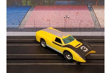 Aurora #3 Yel-Blk  Ford J Xlerators HO Slot Car