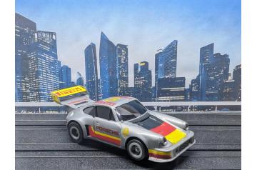 AFX Tomy #9 Pirelle Porsche 935 Turbo HO Slot Car.