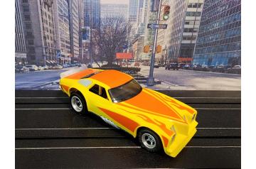 AFX Yellow Orange Grand Am Funny Car 4 Gear Magnatraction HO Slot Stock Car