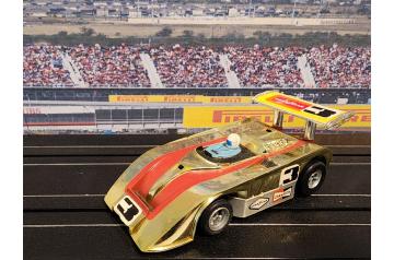 AFX Gold Chrome #3 Shadow Can-Am Magnatration HO Slot Car.