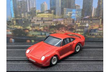 AFX Tomy Red Porsche 959 Turbo HO Slot Car
